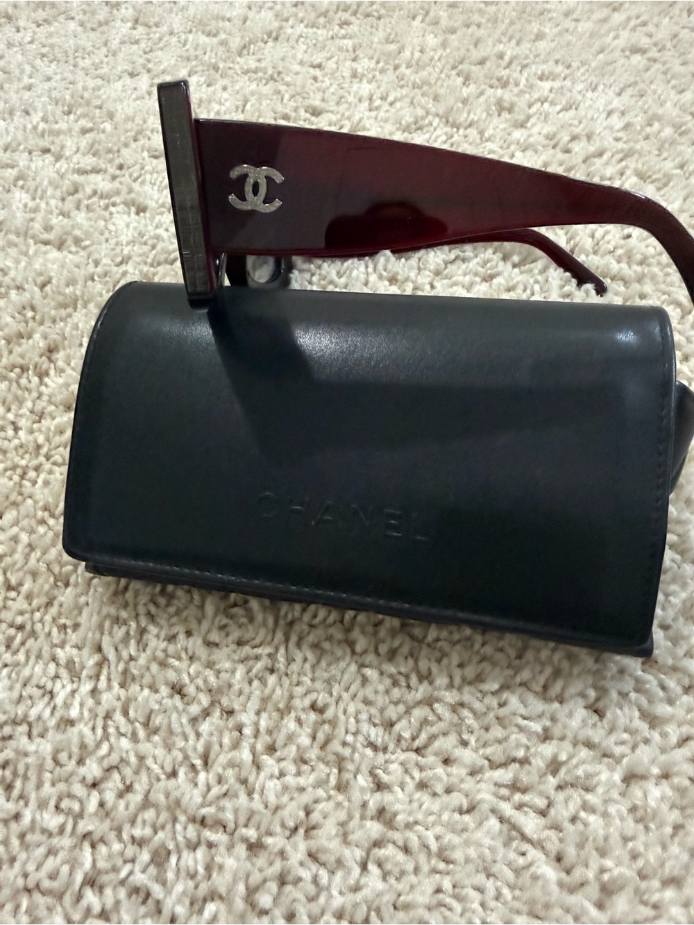 CHANEL Women's Oversized Square Sunglasses in Dark Tortoise and Black Lenses - Picture 2 of 2